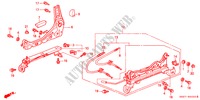 FRONT SEAT COMPONENTS (R.)(1) for Honda ACCORD COUPE 2.0ILS 2 Doors 5 speed manual 1999