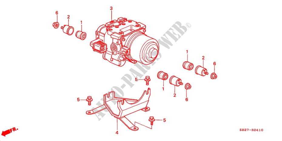 ABS MODULATOR (L4) for Honda ACCORD COUPE 2.0IES 2 Doors 5 speed manual 2001