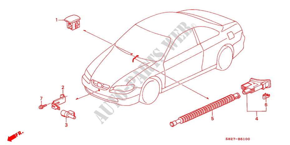 AIR CONDITIONER (SENSOR) for Honda ACCORD COUPE VTI 2 Doors 5 speed manual 2000
