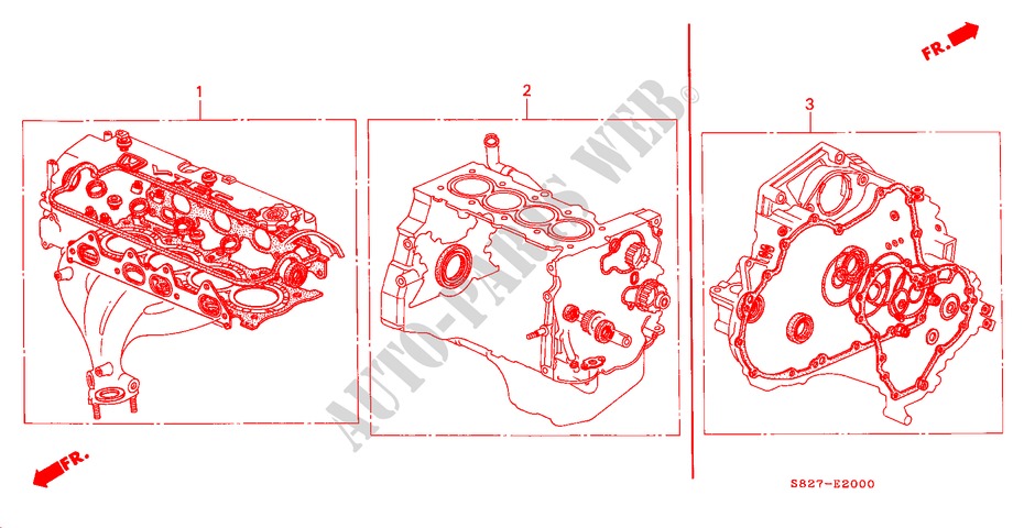 GASKET KIT (L4) for Honda ACCORD COUPE VTI 2 Doors 5 speed manual 1998