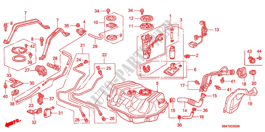 FUEL TANK for Honda ACCORD 2.3EXI 4 Doors 5 speed manual 2000