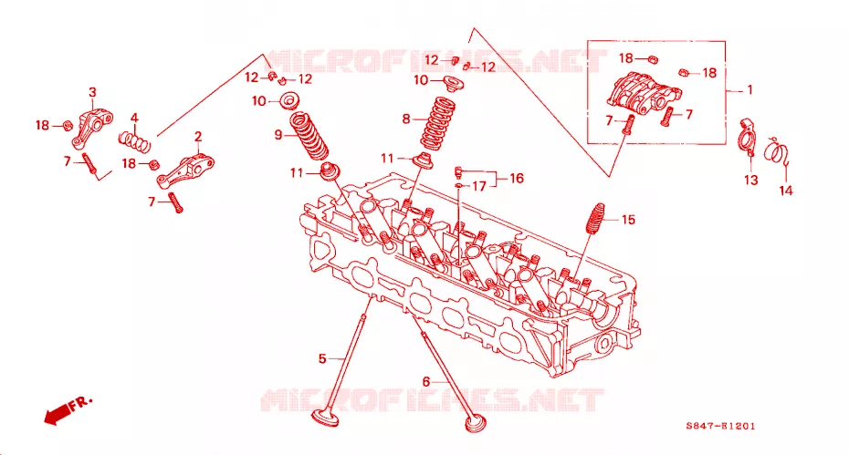 VALVE/ROCKER ARM (VTEC) (L4) Honda  ACCORD 2002 EX 4 speed automatic 