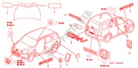 EMBLEMS/CAUTION LABELS for Honda CR-V SE-S 5 Doors 5 speed manual 2004