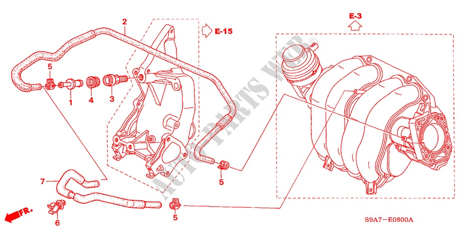 BREATHER TUBE for Honda CR-V BASE 5 Doors 5 speed manual 2003