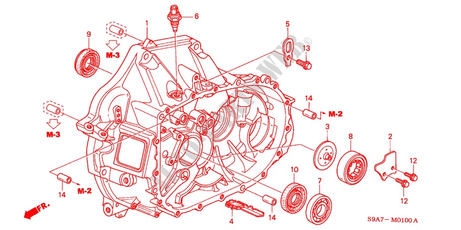 CLUTCH CASE for Honda CR-V BASE 5 Doors 5 speed manual 2003