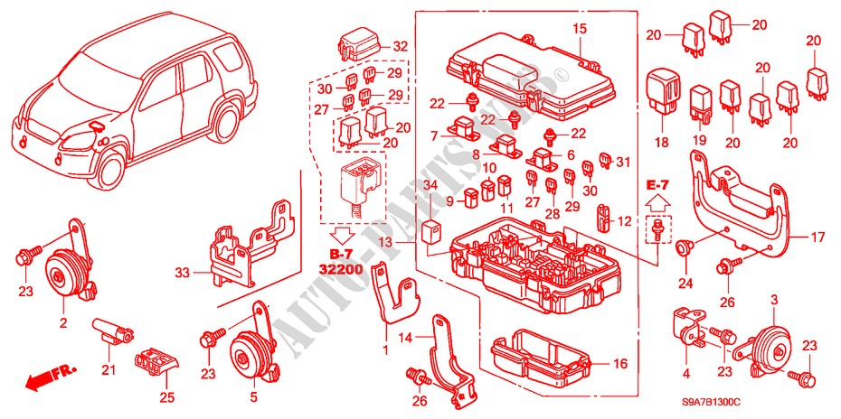 CONTROL UNIT(ENGINE ROOM) for Honda CR-V ES 5 Doors 5 speed manual 2003