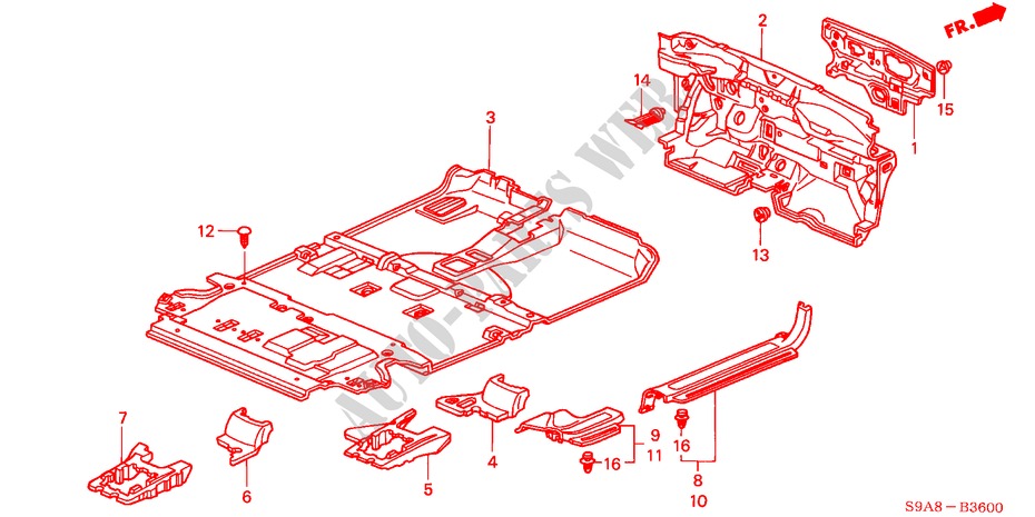 FLOOR MAT for Honda CR-V RV-I 5 Doors 5 speed manual 2005