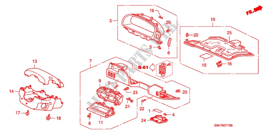 INSTRUMENT PANEL GARNISH (LH)(DRIVER SIDE) for Honda CR-V RV-I 5 Doors 5 speed manual 2005