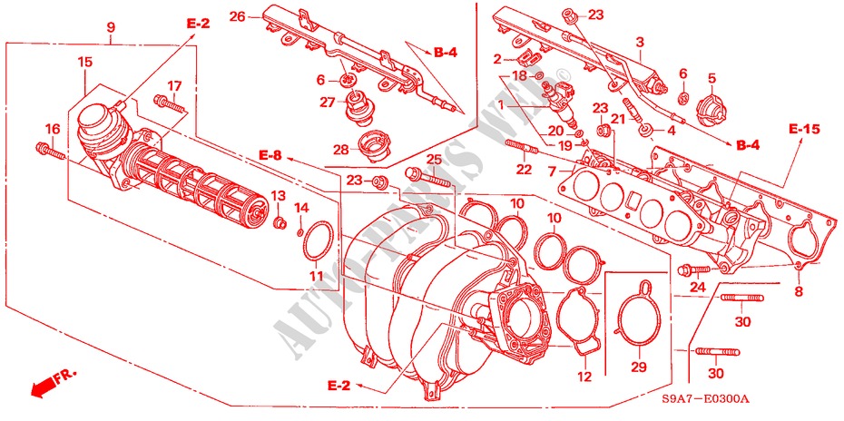 INTAKE MANIFOLD for Honda CR-V RV-I 5 Doors 5 speed manual 2005