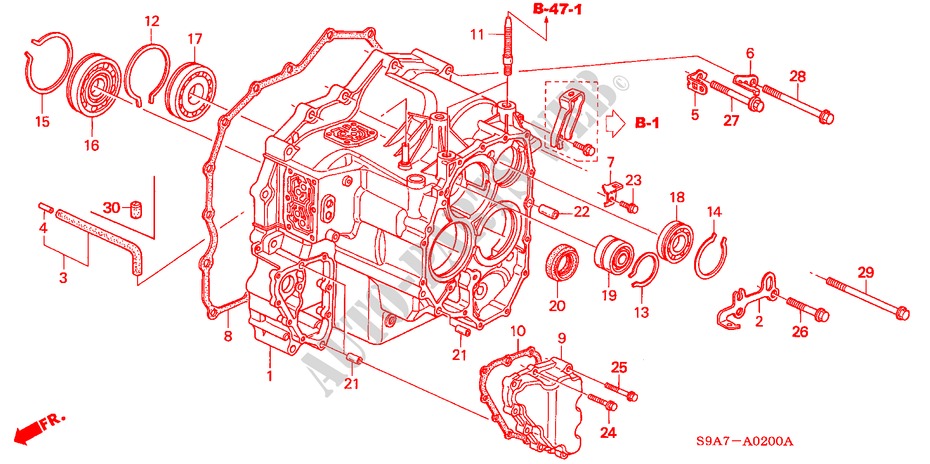 TRANSMISSION CASE (4AT) for Honda CR-V SE-S 5 Doors 4 speed automatic 2002