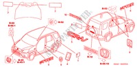 EMBLEMS/CAUTION LABELS for Honda CR-V RV-SI 5 Doors 5 speed manual 2006