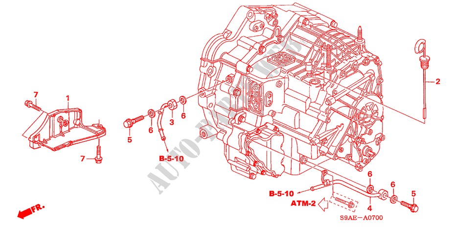 ATF PIPE (4AT) for Honda CR-V ES 5 Doors 4 speed automatic 2006