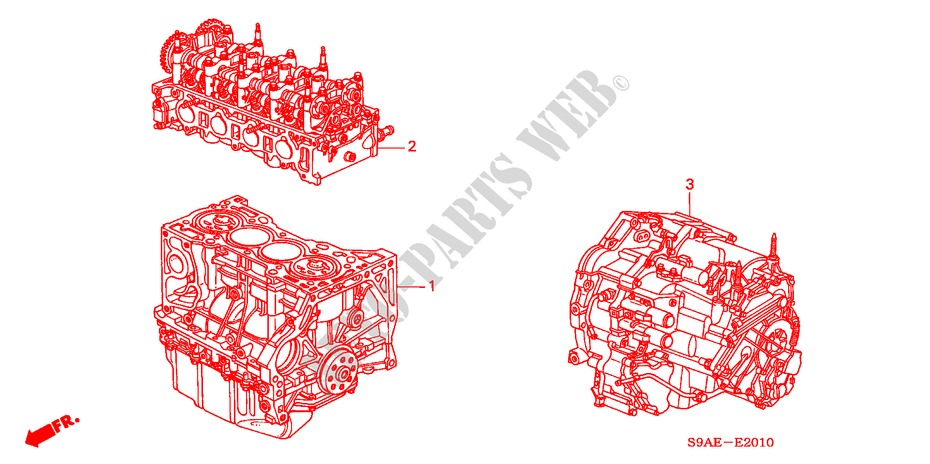 ENGINE ASSY./ TRANSMISSION ASSY. for Honda CR-V LS 5 Doors 5 speed manual 2006