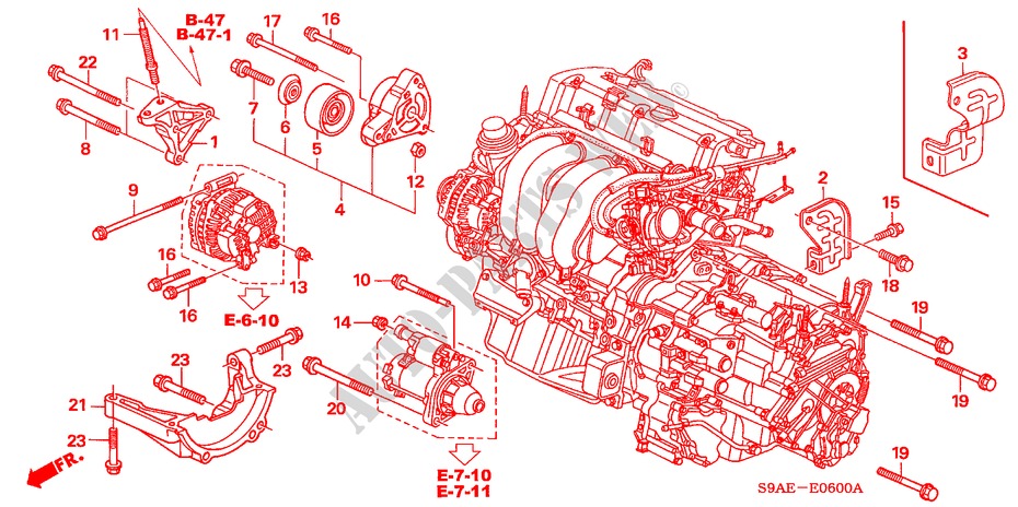 ENGINE MOUNTING BRACKET for Honda CR-V LS 5 Doors 5 speed manual 2006