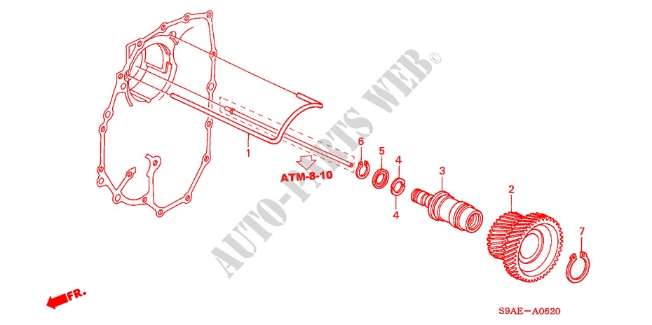 IDLE SHAFT (4AT) for Honda CR-V SE 5 Doors 4 speed automatic 2006