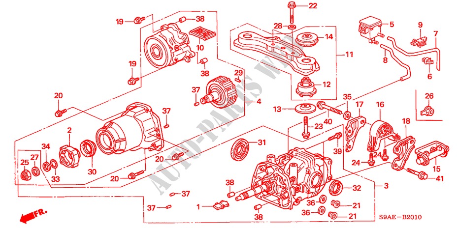 REAR DIFFERENTIAL/MOUNT for Honda CR-V SE 5 Doors 5 speed manual 2006
