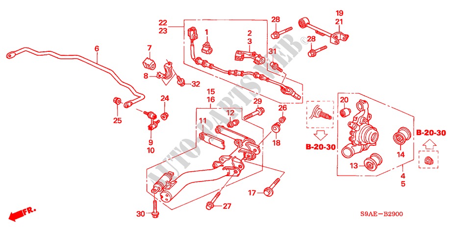 REAR LOWER ARM for Honda CR-V LS 5 Doors 5 speed manual 2006