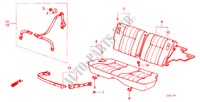 REAR SEAT/SEATBELT (2D) for Honda ACCORD STD 3 Doors 3 speed automatic 1982