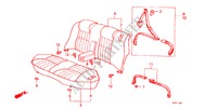 REAR SEAT/SEATBELT (4D) for Honda ACCORD EX 4 Doors 5 speed manual 1982