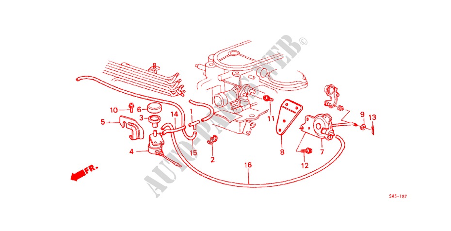AIR CONDITIONER (TUBE/VALVE) for Honda ACCORD BASIC 4 Doors 5 speed manual 1983