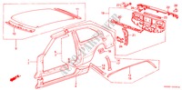 BODY STRUCTURE COMPONENTS (3)(3D) for Honda ACCORD EX 1600 3 Doors 4 speed automatic 1985