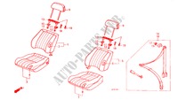 FRONT SEAT/SEATBELT for Honda JAZZ DX 3 Doors 5 speed manual 1984