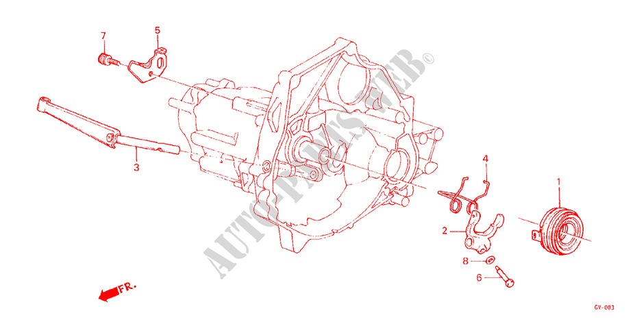 CLUTCH RELEASE for Honda JAZZ DX 3 Doors 5 speed manual 1984