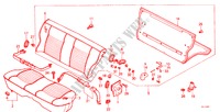 REAR SEAT COMPONENT (3D BASIC) for Honda CIVIC STD    SWITZERLAND 3 Doors 4 speed manual 1983