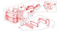 TAILLIGHT (3D,4D,5D) for Honda CIVIC STD    SWITZERLAND 3 Doors 4 speed manual 1983