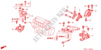 ENGINE MOUNTS (AT) for Honda JAZZ 1.4ES 5 Doors full automatic 2003