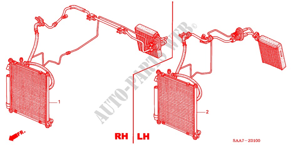AIR CONDITIONER (KIT) for Honda JAZZ 1.2S-S 5 Doors 5 speed manual 2002