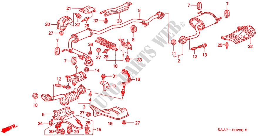 EXHAUST PIPE/SILENCER for Honda JAZZ 1.2S 5 Doors 5 speed manual 2003