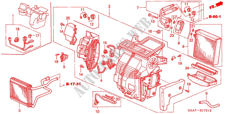 HEATER UNIT (RH) for Honda JAZZ 1.2S 5 Doors 5 speed manual 2002