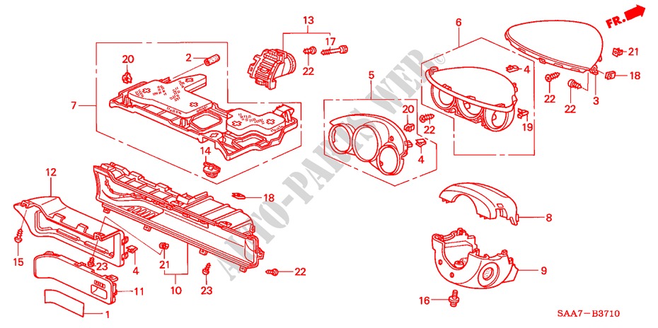 INSTRUMENT PANEL GARNISH (DRIVER SIDE) (LH) for Honda JAZZ 1.2ES 5 Doors 5 speed manual 2002