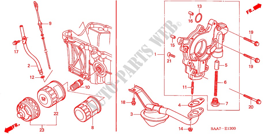 OIL PUMP/OIL STRAINER for Honda JAZZ 1.2S 5 Doors 5 speed manual 2002