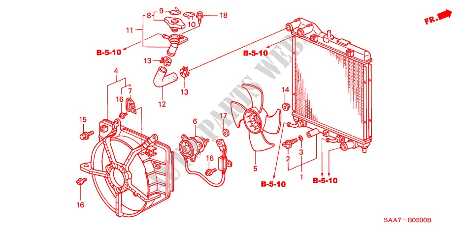 RADIATOR (TOYO RADIATOR) for Honda JAZZ 1.2S 5 Doors 5 speed manual 2002