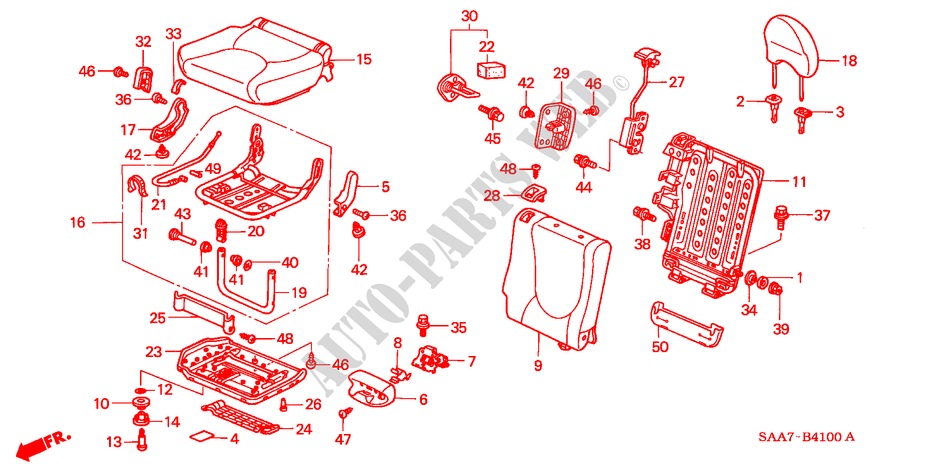REAR SEAT (R.) for Honda JAZZ 1.2S-W 5 Doors 5 speed manual 2002