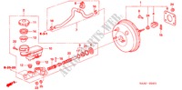 BRAKE MASTER CYLINDER/ MASTER POWER (2) for Honda JAZZ S4ES 5 Doors 5 speed manual 2005