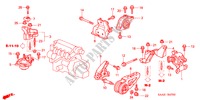 ENGINE MOUNTS (MT) for Honda JAZZ 1.4 LS 5 Doors 5 speed manual 2005