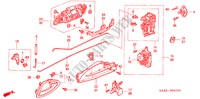 REAR DOOR LOCKS/ OUTER HANDLE (1) for Honda JAZZ 1.4 S 5 Doors 5 speed manual 2004