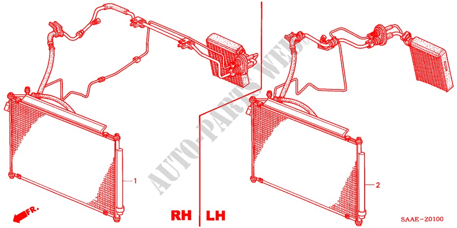 AIR CONDITIONER (KIT) for Honda JAZZ 1.2 E 5 Doors 5 speed manual 2005