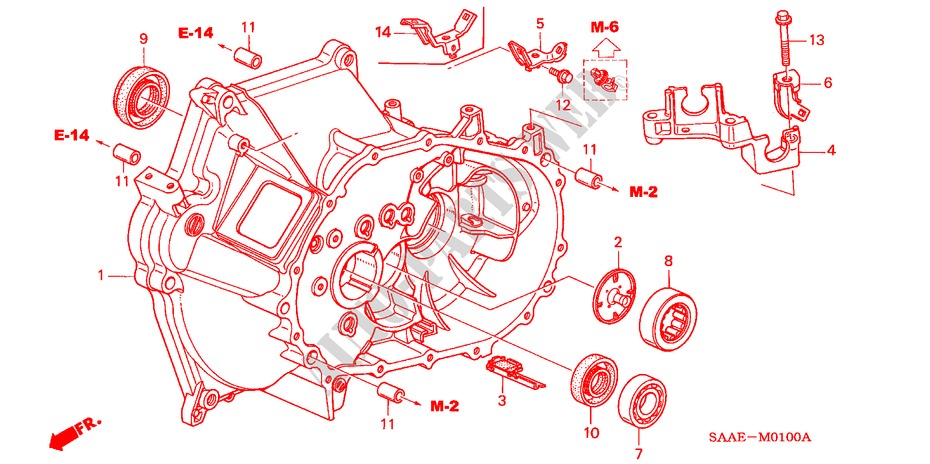 CLUTCH CASE for Honda JAZZ 1.2 LS 5 Doors 5 speed manual 2004