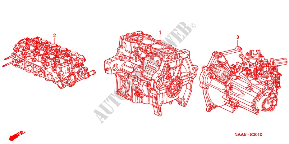 ENGINE ASSY./TRANSMISSION  ASSY. for Honda JAZZ S4ES 5 Doors 5 speed manual 2004