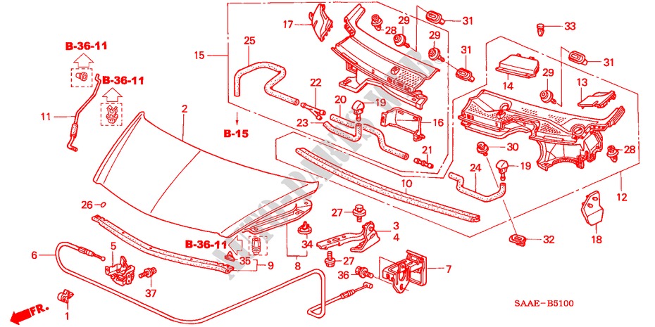 ENGINE HOOD (LH) for Honda JAZZ 1.2 LS 5 Doors 5 speed manual 2004