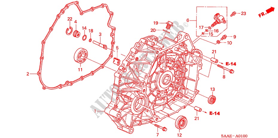 FLYWHEEL CASE for Honda JAZZ 1.4 SE       SPORT 5 Doors full automatic 2005