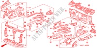 FRONT BULKHEAD/DASHBOARD for Honda JAZZ 1.4 LS 5 Doors full automatic 2006