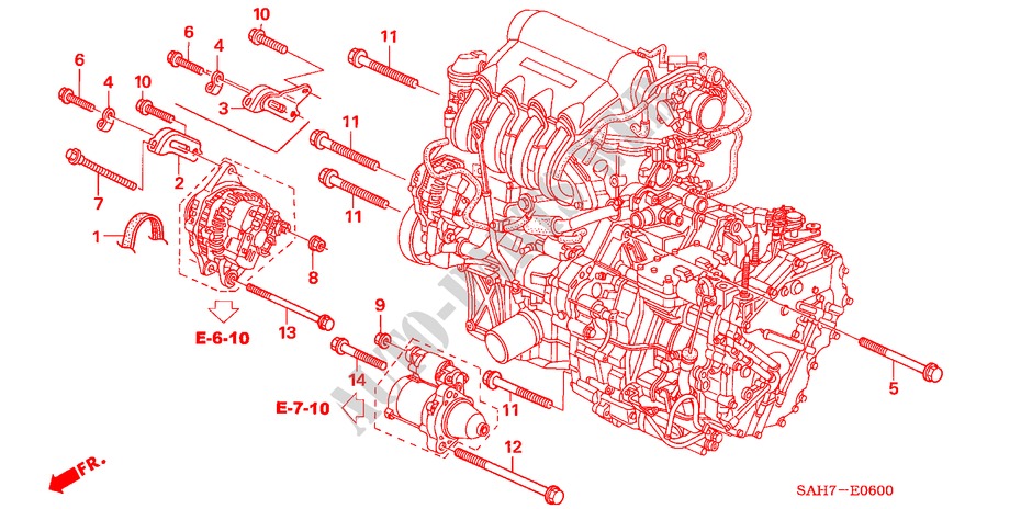 ALTERNATOR STAY for Honda JAZZ 1.2 C-S 5 Doors 5 speed manual 2007