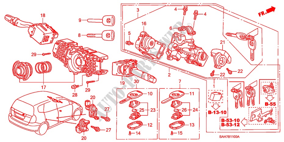 COMBINATION SWITCH (LH) for Honda JAZZ 1.4 ES 5 Doors 5 speed manual 2006