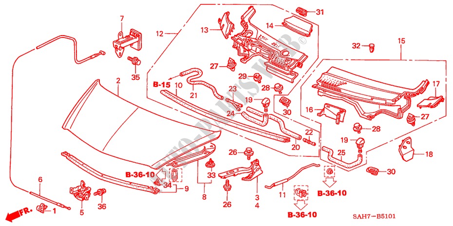 ENGINE HOOD (RH) for Honda JAZZ 1.2 S 5 Doors 5 speed manual 2007