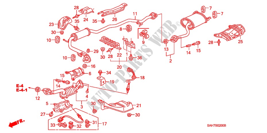 EXHAUST PIPE/SILENCER for Honda JAZZ 1.4 ES 5 Doors 5 speed manual 2006